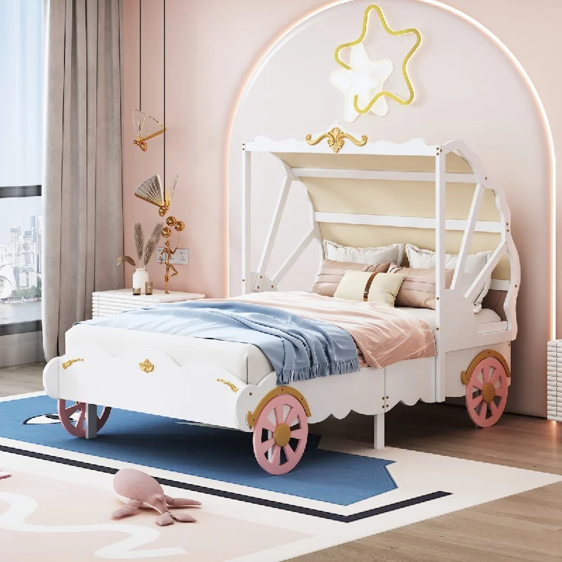 Princess Carriage Twin/Full Canopy Bed