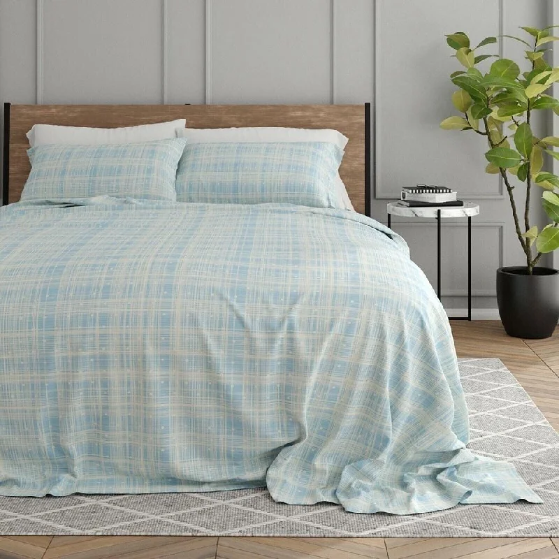 3pc Twin/TwinXL Premium Ultra Soft Duvet Cover Set Polka Dot Aqua