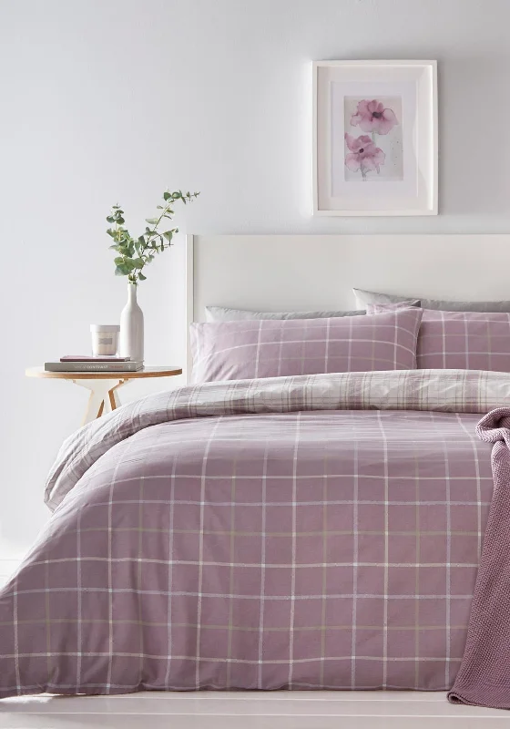 Portfolio Skye Duvet Set Reversible King Duvet Cover, Mauve