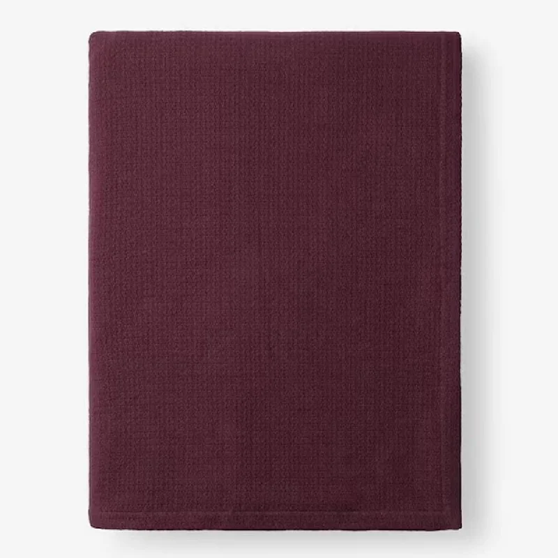 Queen Size Cotton Weave Cotton Blanket Merlot