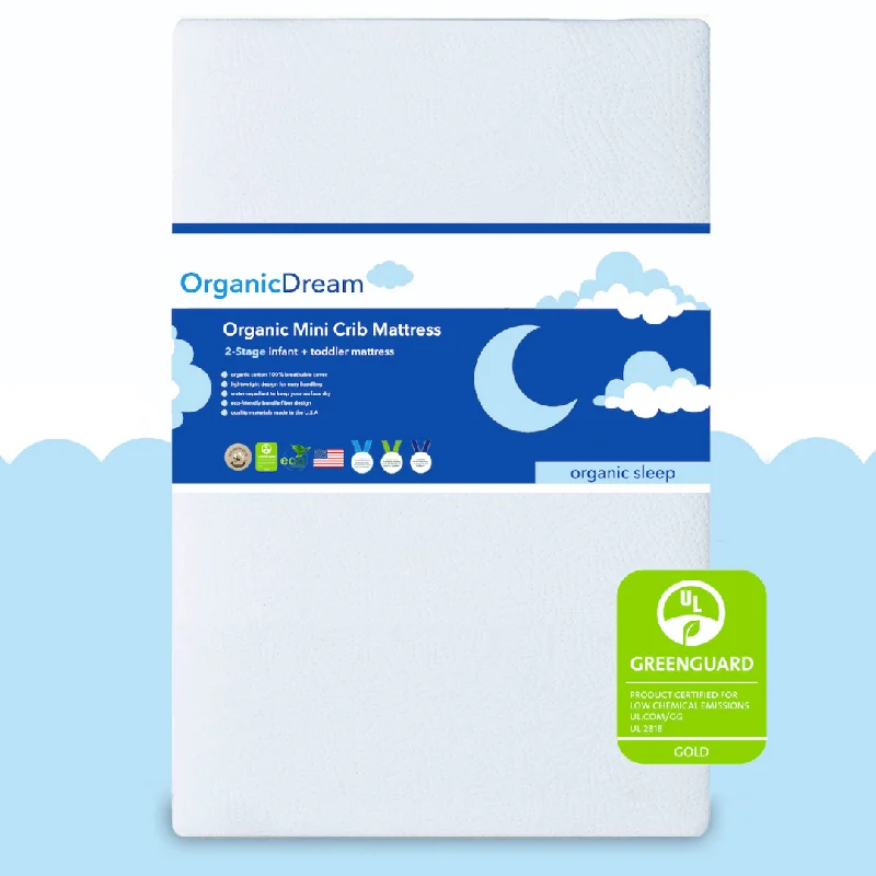 Organic Lightweight Mini 2-Stage Crib & Toddler Mattress