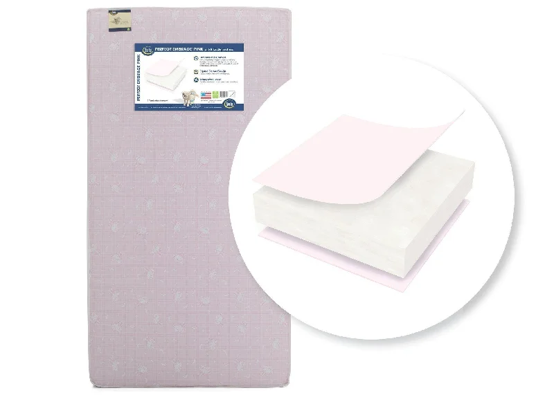 Serta Perfect Embrace® Pink Crib & Toddler Mattress