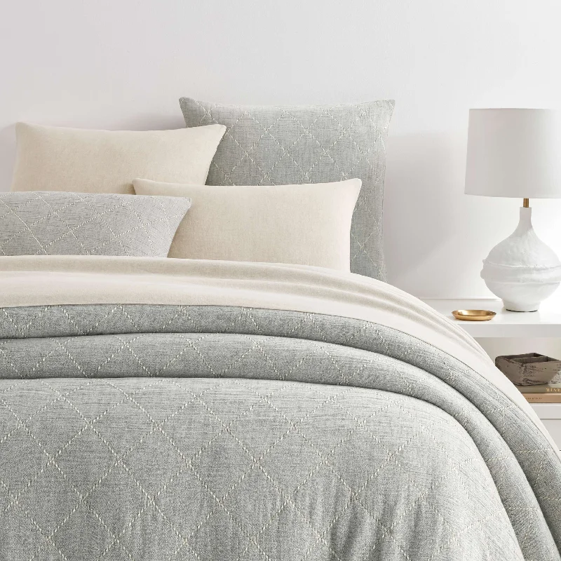 Tilden Natural/Grey Matelasse Coverlet